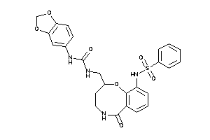 1-[[10-(benzenesulfonamido)-6-keto-2,3,4,5-tetrahydro-1,5-benzoxazocin-2-yl]methyl]-3-(1,3-benzodioxol-5-yl)urea