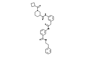 1-(cyclobutanecarbonyl)-N-[3-[2-keto-2-[3-(phenethylcarbamoyl)anilino]ethyl]phenyl]nipecotamide