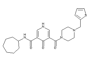 N-cycloheptyl-4-keto-5-[4-(2-thenyl)piperazine-1-carbonyl]-1H-pyridine-3-carboxamide