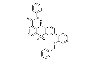 Image of 6-(2-benzoxyphenyl)-9,10,10-triketo-N-phenyl-thioxanthene-1-carboxamide