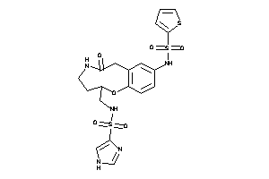 Image of N-[[6-keto-9-(2-thienylsulfonylamino)-3,4,5,7-tetrahydro-2H-1,5-benzoxazonin-2-yl]methyl]-1H-imidazole-4-sulfonamide
