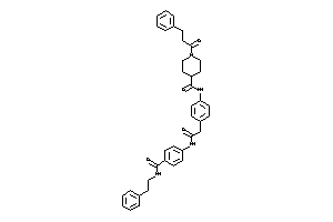 Image of 1-hydrocinnamoyl-N-[4-[2-keto-2-[4-(phenethylcarbamoyl)anilino]ethyl]phenyl]isonipecotamide