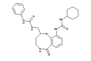 1-cyclohexyl-3-[6-keto-2-[(phenylcarbamoylamino)methyl]-2,3,4,5-tetrahydro-1,5-benzoxazocin-10-yl]urea