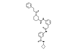 N-[3-[2-[3-(cyclobutylcarbamoyl)anilino]-2-keto-ethyl]phenyl]-1-hydrocinnamoyl-nipecotamide