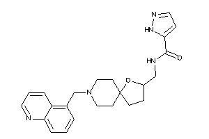 Image of N-[[8-(5-quinolylmethyl)-4-oxa-8-azaspiro[4.5]decan-3-yl]methyl]-1H-pyrazole-5-carboxamide