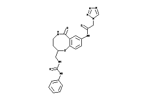 N-[6-keto-2-[(phenylcarbamoylamino)methyl]-2,3,4,5-tetrahydro-1,5-benzoxazocin-8-yl]-2-(tetrazol-1-yl)acetamide