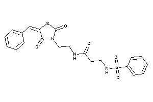 N-[2-(5-benzal-2,4-diketo-thiazolidin-3-yl)ethyl]-3-(benzenesulfonamido)propionamide