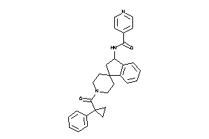 Image of N-[1'-(1-phenylcyclopropanecarbonyl)spiro[indane-3,4'-piperidine]-1-yl]isonicotinamide