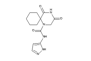 Image of 3,5-diketo-N-(1H-pyrazol-5-yl)-1,4-diazaspiro[5.5]undecane-1-carboxamide