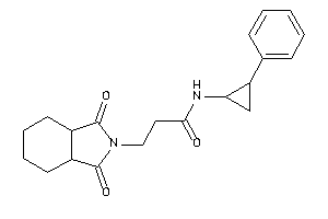 3-(1,3-diketo-3a,4,5,6,7,7a-hexahydroisoindol-2-yl)-N-(2-phenylcyclopropyl)propionamide