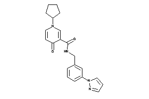 1-cyclopentyl-4-keto-N-(3-pyrazol-1-ylbenzyl)nicotinamide