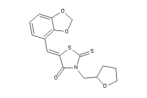 5-(1,3-benzodioxol-4-ylmethylene)-3-(tetrahydrofurfuryl)-2-thioxo-thiazolidin-4-one