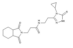 N-[2-(4-cyclopropyl-5-thioxo-1H-1,2,4-triazol-3-yl)ethyl]-3-(1,3-diketo-3a,4,5,6,7,7a-hexahydroisoindol-2-yl)propionamide