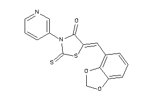 5-(1,3-benzodioxol-4-ylmethylene)-3-(3-pyridyl)-2-thioxo-thiazolidin-4-one