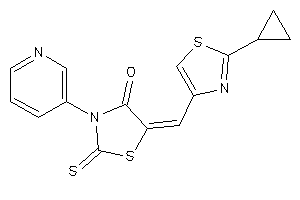 5-[(2-cyclopropylthiazol-4-yl)methylene]-3-(3-pyridyl)-2-thioxo-thiazolidin-4-one