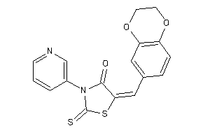 5-(2,3-dihydro-1,4-benzodioxin-6-ylmethylene)-3-(3-pyridyl)-2-thioxo-thiazolidin-4-one