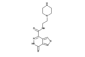 Image of 7-keto-N-(2-piperazinoethyl)-6H-isoxazolo[3,4-d]pyridazine-4-carboxamide