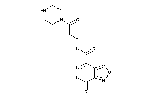 7-keto-N-(3-keto-3-piperazino-propyl)-6H-isoxazolo[3,4-d]pyridazine-4-carboxamide
