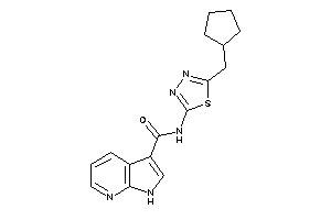 N-[5-(cyclopentylmethyl)-1,3,4-thiadiazol-2-yl]-1H-pyrrolo[2,3-b]pyridine-3-carboxamide
