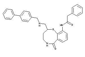 N-[6-keto-2-[[(4-phenylbenzyl)amino]methyl]-2,3,4,5-tetrahydro-1,5-benzoxazocin-10-yl]-2-phenyl-acetamide