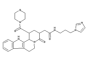 N-(3-imidazol-1-ylpropyl)-2-[4-keto-1-(morpholine-4-carbonyl)-2,3,6,7,12,12b-hexahydro-1H-pyrido[2,1-a]$b-carbolin-3-yl]acetamide