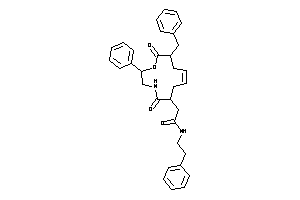 Image of 2-(6-benzyl-7,12-diketo-9-phenyl-8-oxa-11-azacyclododec-3-en-1-yl)-N-phenethyl-acetamide