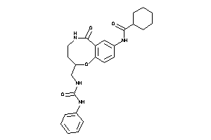 N-[6-keto-2-[(phenylcarbamoylamino)methyl]-2,3,4,5-tetrahydro-1,5-benzoxazocin-8-yl]cyclohexanecarboxamide