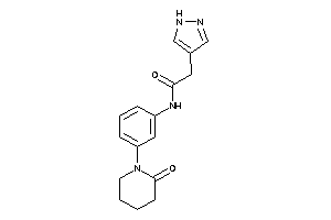 N-[3-(2-ketopiperidino)phenyl]-2-(1H-pyrazol-4-yl)acetamide