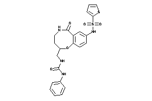 1-[[6-keto-8-(2-thienylsulfonylamino)-2,3,4,5-tetrahydro-1,5-benzoxazocin-2-yl]methyl]-3-phenyl-urea