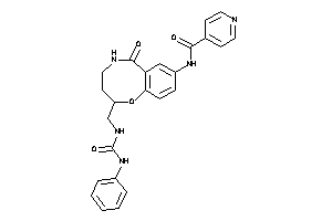 N-[6-keto-2-[(phenylcarbamoylamino)methyl]-2,3,4,5-tetrahydro-1,5-benzoxazocin-8-yl]isonicotinamide