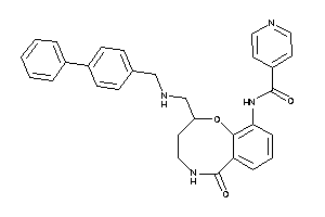 N-[6-keto-2-[[(4-phenylbenzyl)amino]methyl]-2,3,4,5-tetrahydro-1,5-benzoxazocin-10-yl]isonicotinamide