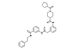 Image of 1-(cyclopentanecarbonyl)-N-[3-[2-keto-2-[3-(phenethylcarbamoyl)anilino]ethyl]phenyl]isonipecotamide