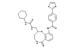 N-[2-[(cyclohexylcarbamoylamino)methyl]-6-keto-2,3,4,5-tetrahydro-1,5-benzoxazocin-10-yl]-4-thiazol-2-yl-benzamide