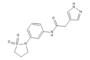 N-[3-(1,1-diketo-1,2-thiazolidin-2-yl)phenyl]-2-(1H-pyrazol-4-yl)acetamide
