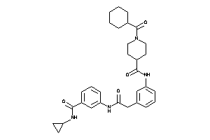 1-(cyclohexanecarbonyl)-N-[3-[2-[3-(cyclopropylcarbamoyl)anilino]-2-keto-ethyl]phenyl]isonipecotamide