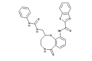 N-[6-keto-2-[(phenylcarbamoylamino)methyl]-2,3,4,5-tetrahydro-1,5-benzoxazocin-10-yl]-1,3-benzothiazole-2-carboxamide