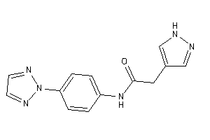 2-(1H-pyrazol-4-yl)-N-[4-(triazol-2-yl)phenyl]acetamide