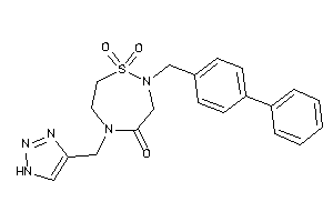 Image of 1,1-diketo-2-(4-phenylbenzyl)-5-(1H-triazol-4-ylmethyl)-1,2,5-thiadiazepan-4-one