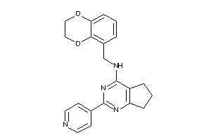 2,3-dihydro-1,4-benzodioxin-5-ylmethyl-[2-(4-pyridyl)-6,7-dihydro-5H-cyclopenta[d]pyrimidin-4-yl]amine