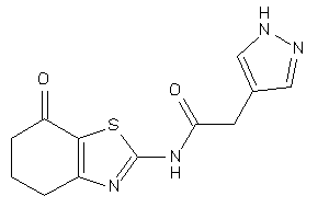 N-(7-keto-5,6-dihydro-4H-1,3-benzothiazol-2-yl)-2-(1H-pyrazol-4-yl)acetamide