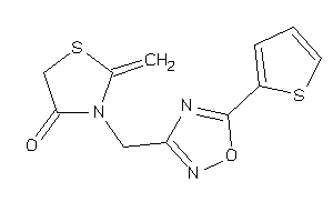 2-methylene-3-[[5-(2-thienyl)-1,2,4-oxadiazol-3-yl]methyl]thiazolidin-4-one