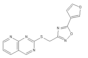 Image of 5-(3-furyl)-3-[(pyrido[2,3-d]pyrimidin-2-ylthio)methyl]-1,2,4-oxadiazole