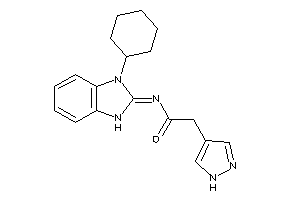 Image of N-(3-cyclohexyl-1H-benzimidazol-2-ylidene)-2-(1H-pyrazol-4-yl)acetamide