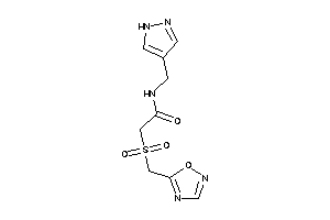 Image of 2-(1,2,4-oxadiazol-5-ylmethylsulfonyl)-N-(1H-pyrazol-4-ylmethyl)acetamide