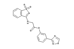 2-[(1,1-diketo-1,2-benzothiazol-3-yl)amino]acetic Acid [3-(1,2,4-oxadiazol-3-yl)phenyl] Ester