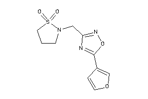 Image of 2-[[5-(3-furyl)-1,2,4-oxadiazol-3-yl]methyl]-1,2-thiazolidine 1,1-dioxide
