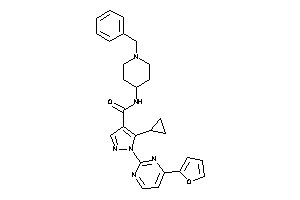 Image of N-(1-benzyl-4-piperidyl)-5-cyclopropyl-1-[4-(2-furyl)pyrimidin-2-yl]pyrazole-4-carboxamide