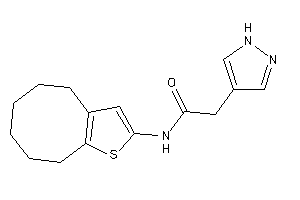 N-(4,5,6,7,8,9-hexahydrocycloocta[b]thiophen-2-yl)-2-(1H-pyrazol-4-yl)acetamide