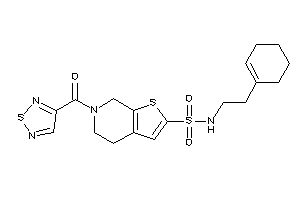 N-(2-cyclohexen-1-ylethyl)-6-(1,2,5-thiadiazole-3-carbonyl)-5,7-dihydro-4H-thieno[2,3-c]pyridine-2-sulfonamide