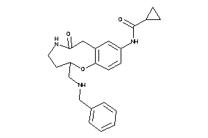 Image of N-[2-[(benzylamino)methyl]-6-keto-3,4,5,7-tetrahydro-2H-1,5-benzoxazonin-9-yl]cyclopropanecarboxamide